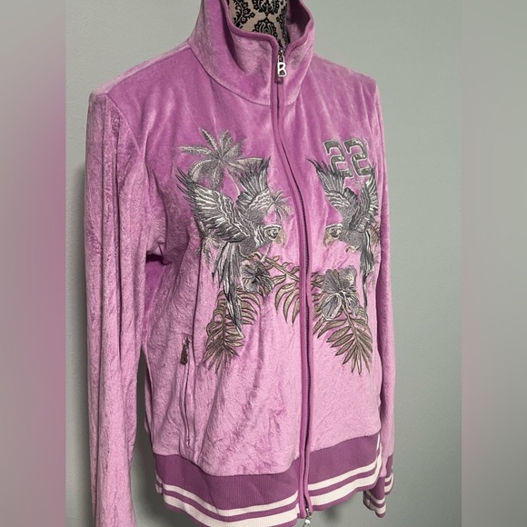 BOGNER Orchid Embroidered Velour Jacket- XL NWOT - Picture 3 of 8